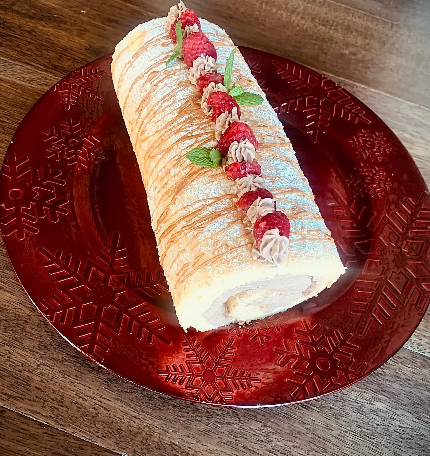 Special edition holiday log cake